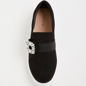 torrid Shoes - Torrid Black Slip On Gem Sneakers NWOT torrid Shoes - Torrid Black Slip On Gem Sneakers NWOT